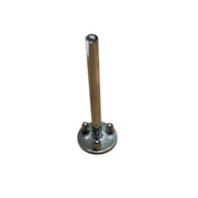 Fótspýggja til standard mannkin, krom, við merktum 3 skrúvum. 14 cm. Ø5 cm.