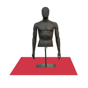 Herretorso til borðdisplay - svørt fótplata