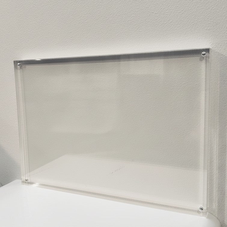 Magnetisk skiltahaldari, A3, B 29,5 x D 2 x H 42 cm, klár akryl