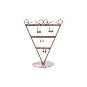 Oyratikka-orkuborð V-laga. Kopar. H23 cm. 13 pørpar oyraøringar
