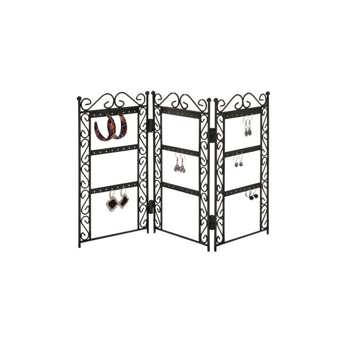 Oyra prikkskjerm. Foldivegg. Svart metall. 26 x H45 cm. Upp til 36 pør