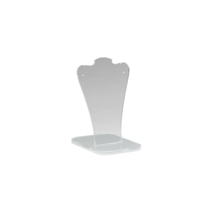 Halssmykkedisplay på fod i akryl, busteform 22 cm