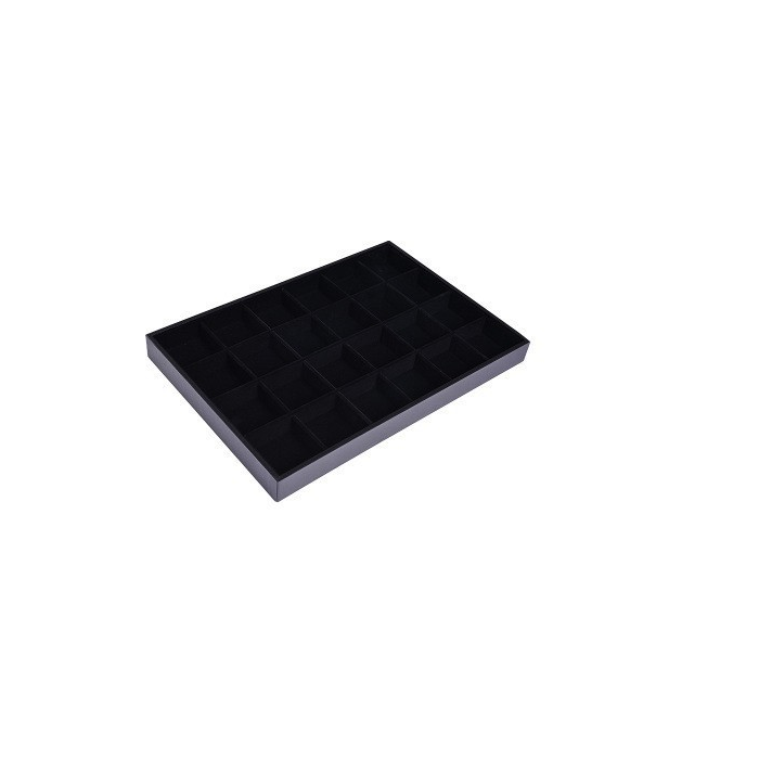 Smykkuboks 24 rúm. Svartur flokkur
