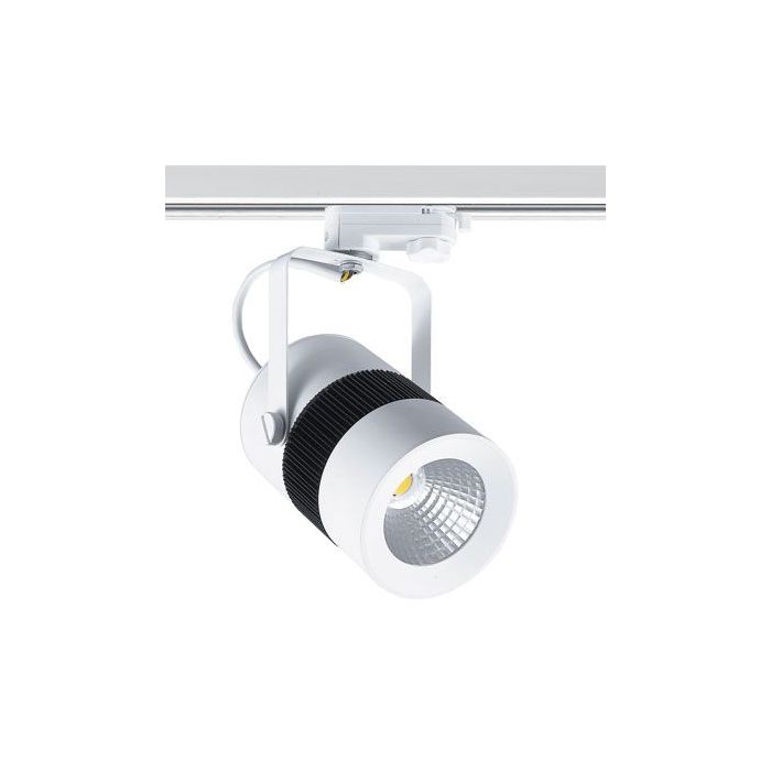 Lamp20 LED-spot til 3-faset skinna, við LED-ljóskeldu, 20W, 24°, K4200, 1300–1400 lumen, hvítur.