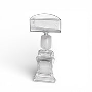 Clear Grip, skiltahaldari, lítlivur, við mjóari haldar, klárur akryl