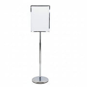 Skilt-/info-standur, krom. Inkl. A3-ramma, H66-132 cm