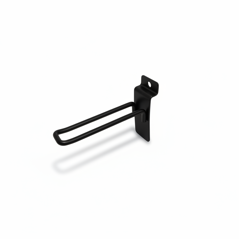 Evropakrókur til panel, svørtur, 10 cm