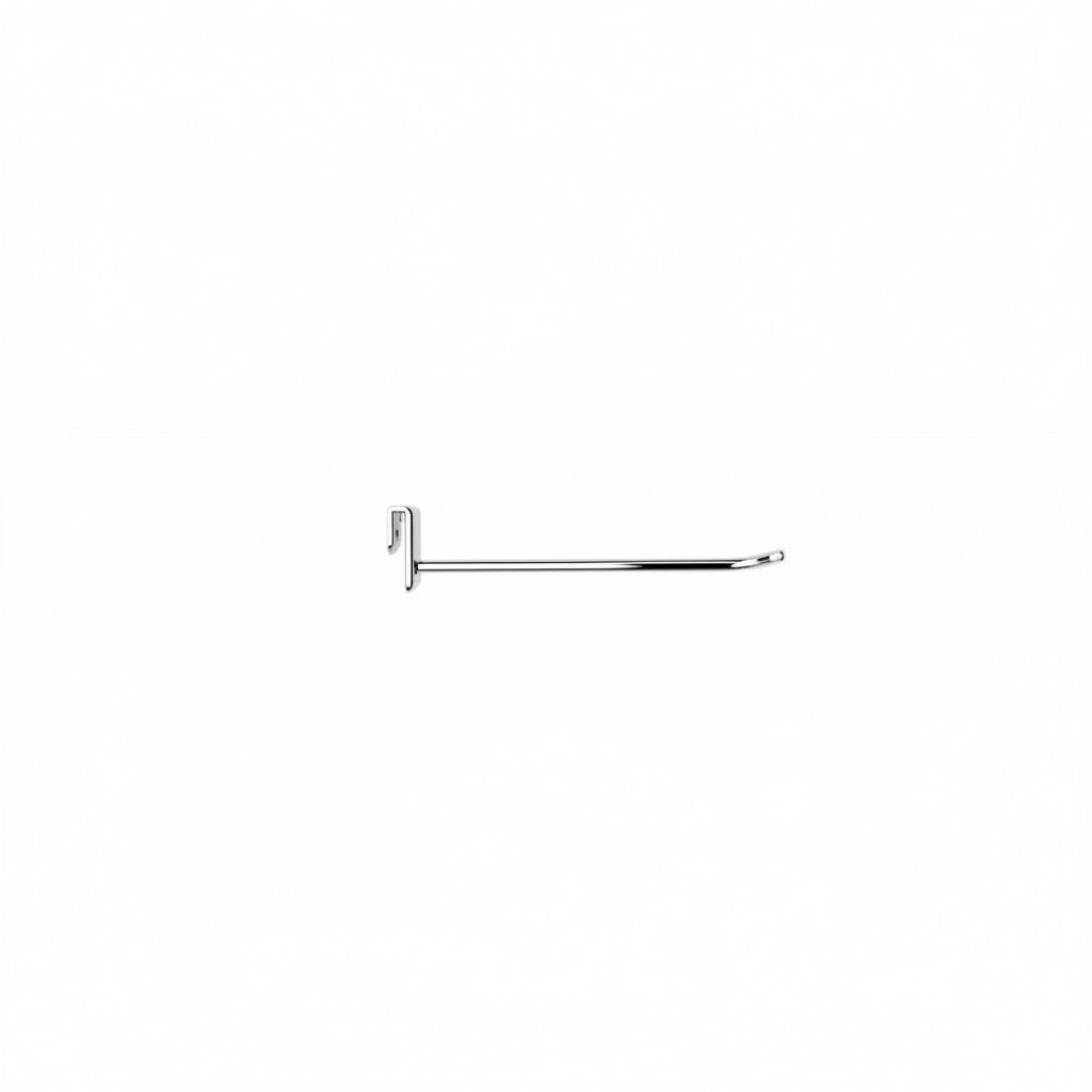 Varekrokur til 5 mm skrautstong, krom, 10 cm. Ø5 mm, til Superskinne