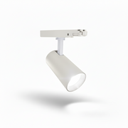 Spot t/ 3-faset skinne, H16 cm. Ø 7,8. Hvít