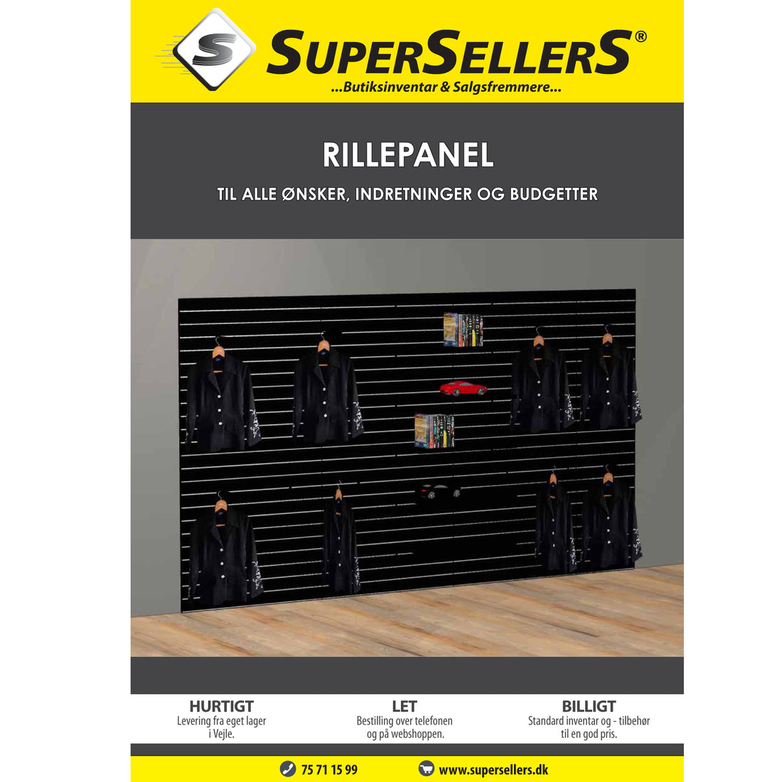 <strong>Rillupanel og tilbehør</strong>