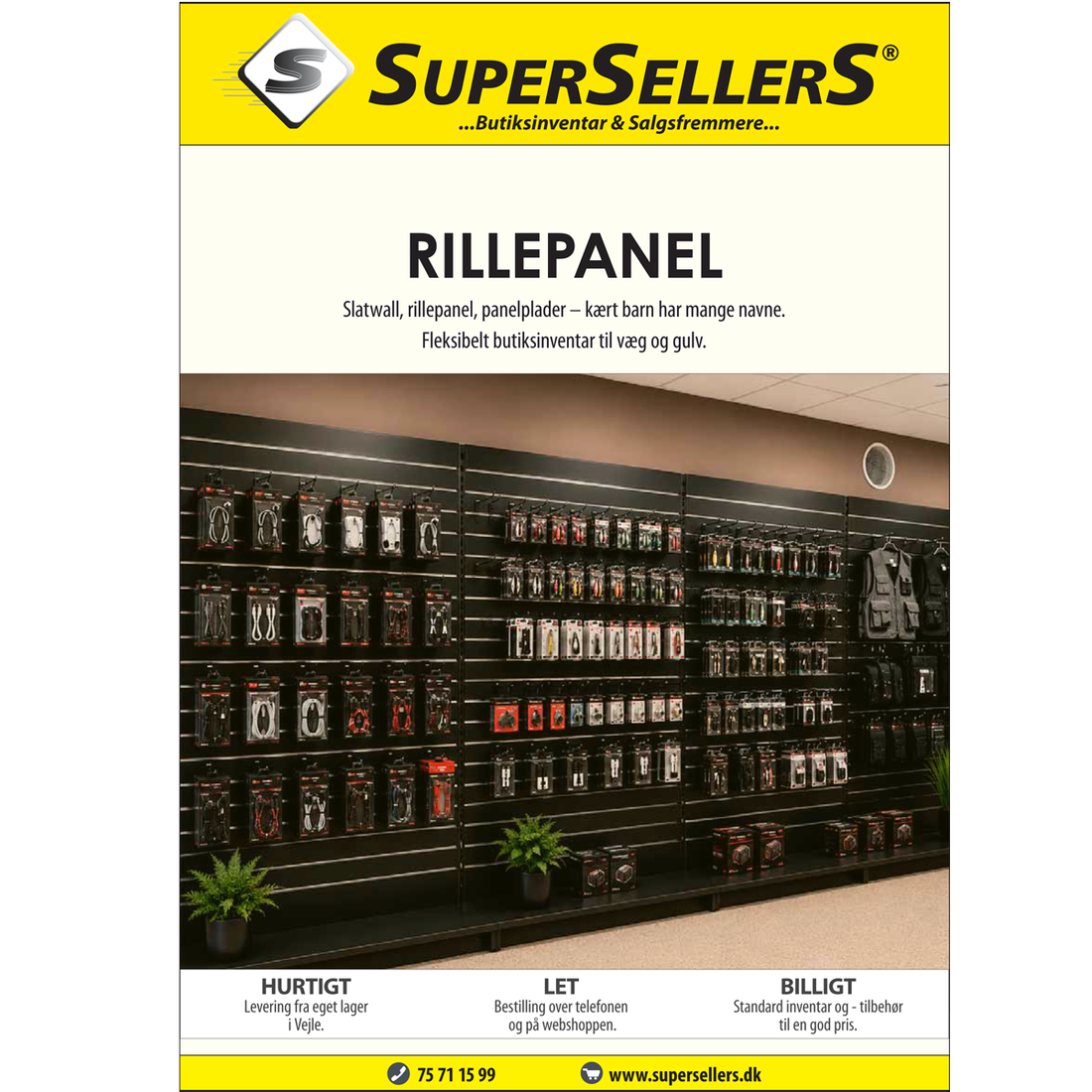 <strong>Rillupanel og tilbehør</strong>