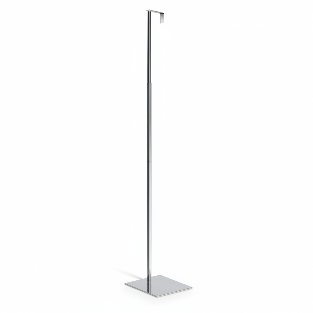 Elite hálsstøði til búk, krom, fermetur, teleskopiskur, H140-190 cm (Serie 5200)