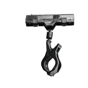 Sort Clear Grip skilteklemme med bred klemme, 10 cm