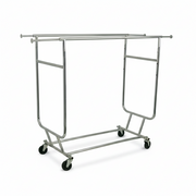 Disco III, tvífoldar stativ, heilt samankløppandi, stillbar, krom, B128-188 x H165-190 cm