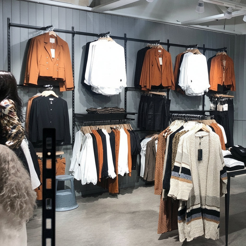 Sort Framework vægskinne til butiksindretning