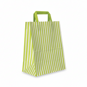 Pappaposa, stripeyð, límugrøn, B 25 x D/SF 14 x H 30 cm, pk. við 50 stk., 80 gramm
