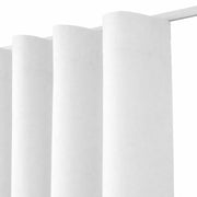 Gardin í hvítt, smussavísandi bomull, til 100 cm gardinstong, B135 x H190 cm. 11 hægjar