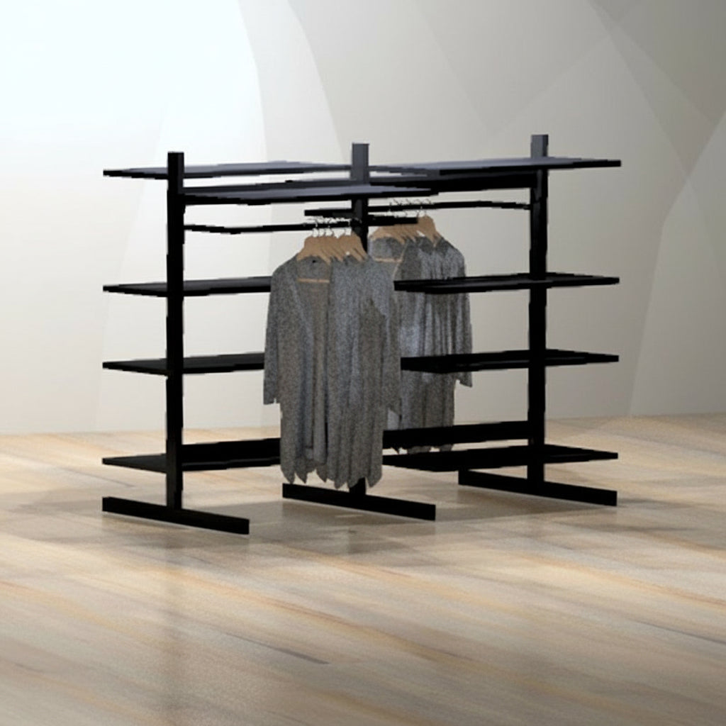 T-søyla, svørt, fotur 75 cm, 140 cm