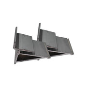 Glashyldebeslag 6 mm i aluminium, sæt med 2 stk.