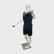 Ítróttarkvinna dressmanikin, golf - hvít