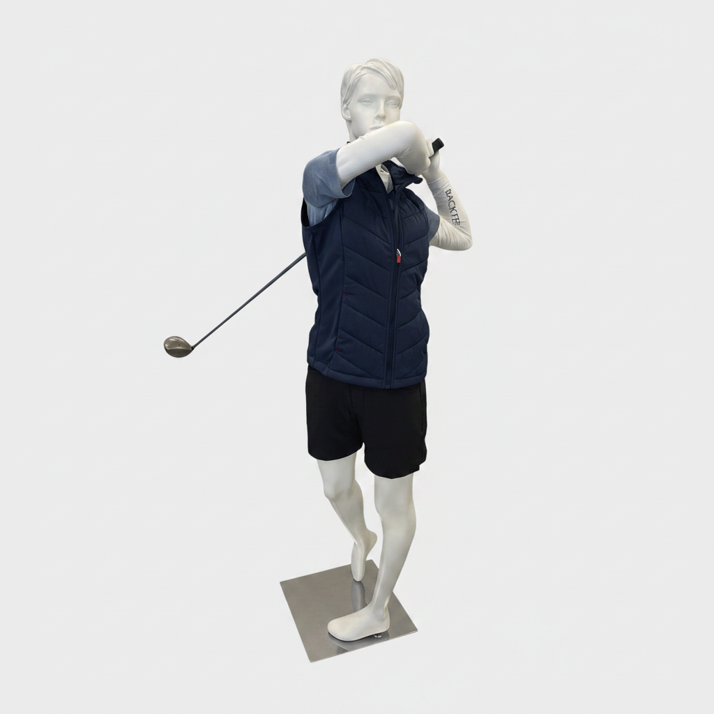 Ítróttarkvinna dressmanikin, golf - hvít