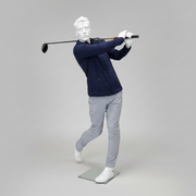 Ítróttarsnið av manspekingi, golf - hvítur
