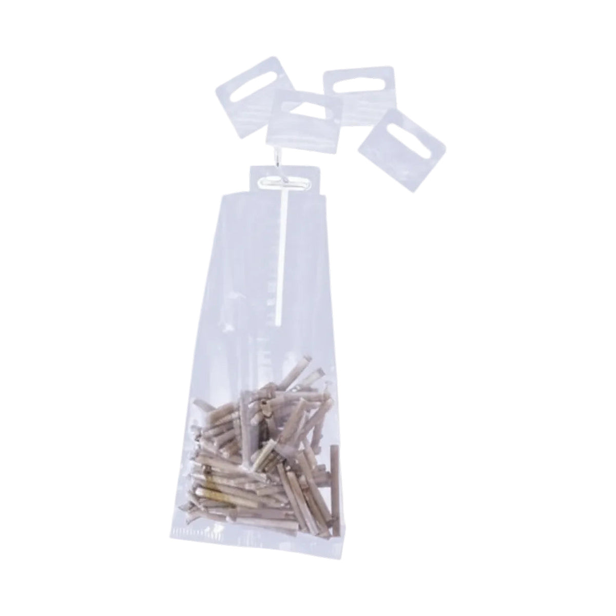 Hang-Tags – sjálvklistrandi plastupphang