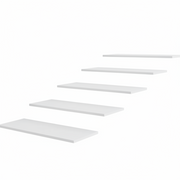 Melaminhylla,(Létt tekstur) bein, hvít, 18 mm, 91 x 37 cm. (bert í pakkaum av 5 stk.)