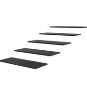 Melaminhylja,(Lítur tekstur) bein, svørt, 18 mm, 61 x 37 cm. (bara í pakkaum av 5 stk.)