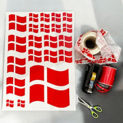 Plakat. Dannebrogur fótbóltsflag, 50 x 70 cm - til klipping