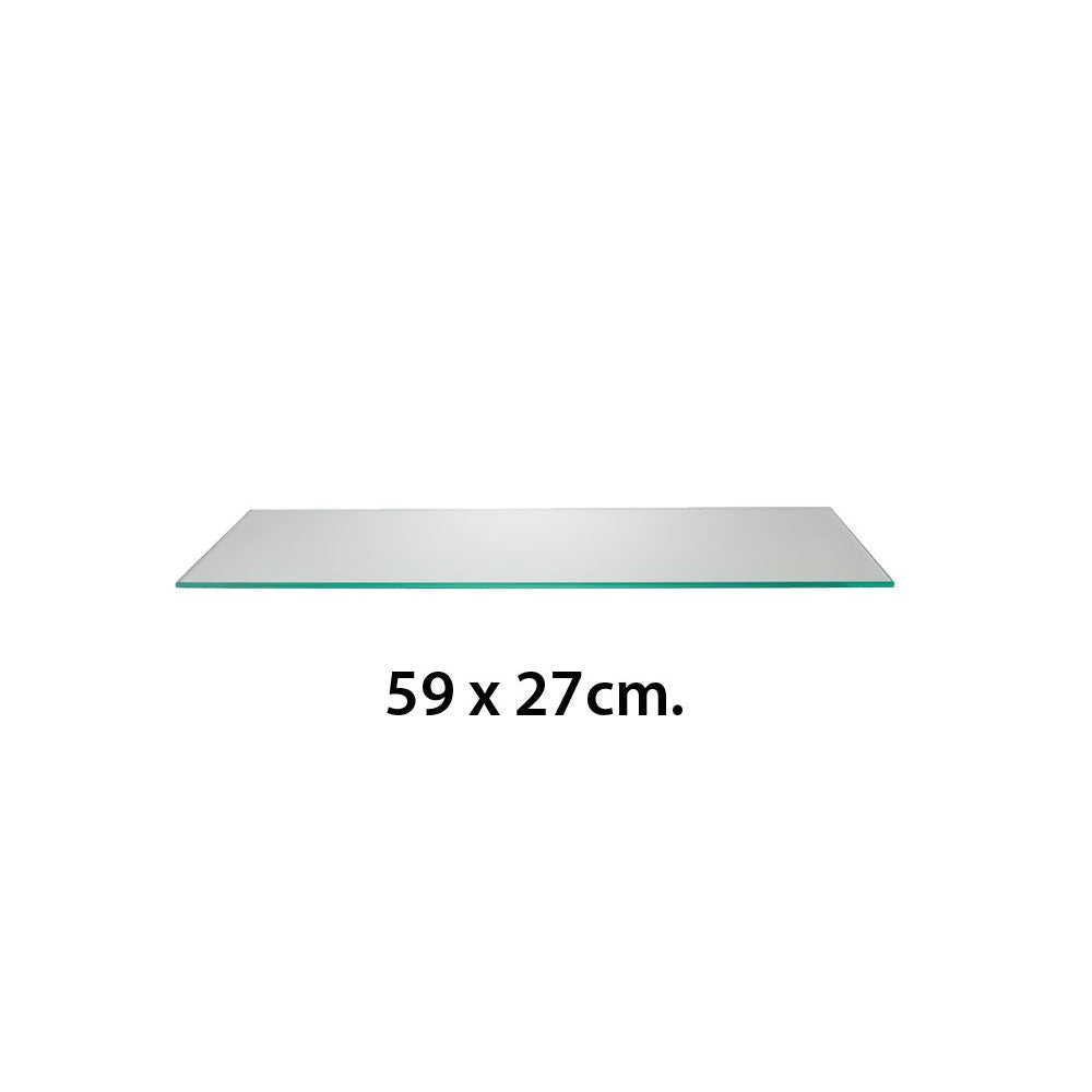 Klar glashylde 59 x 27 cm til H-gondol