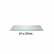 Klar glashylde 61 x 37 cm, 6 mm