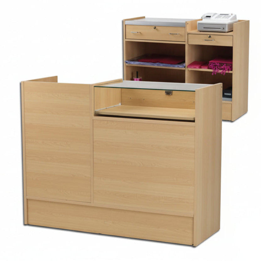 Ahorn Slimline kombimodul med glastop og skuffe
