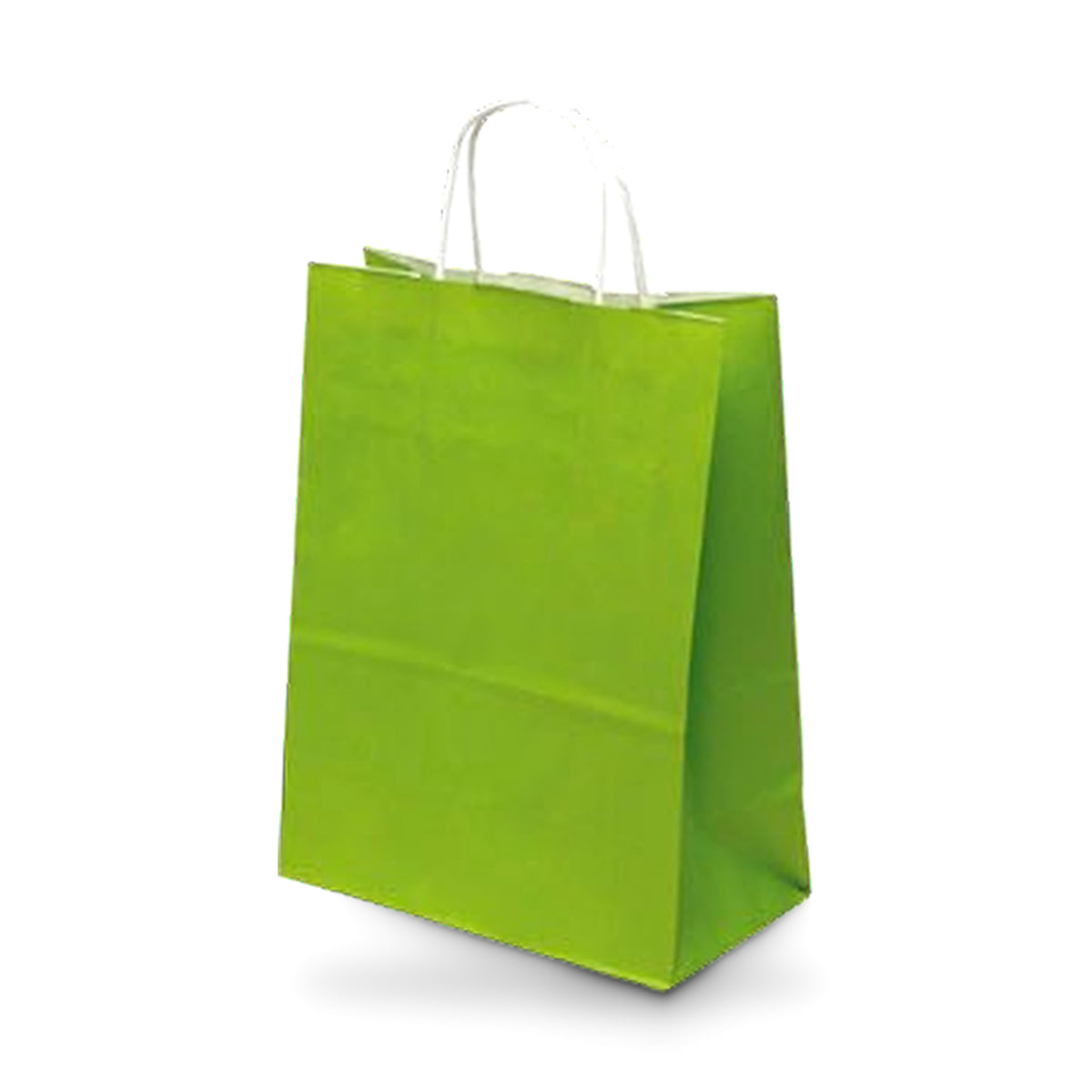 Limegrønur pappírsposi, 24x12x31 cm