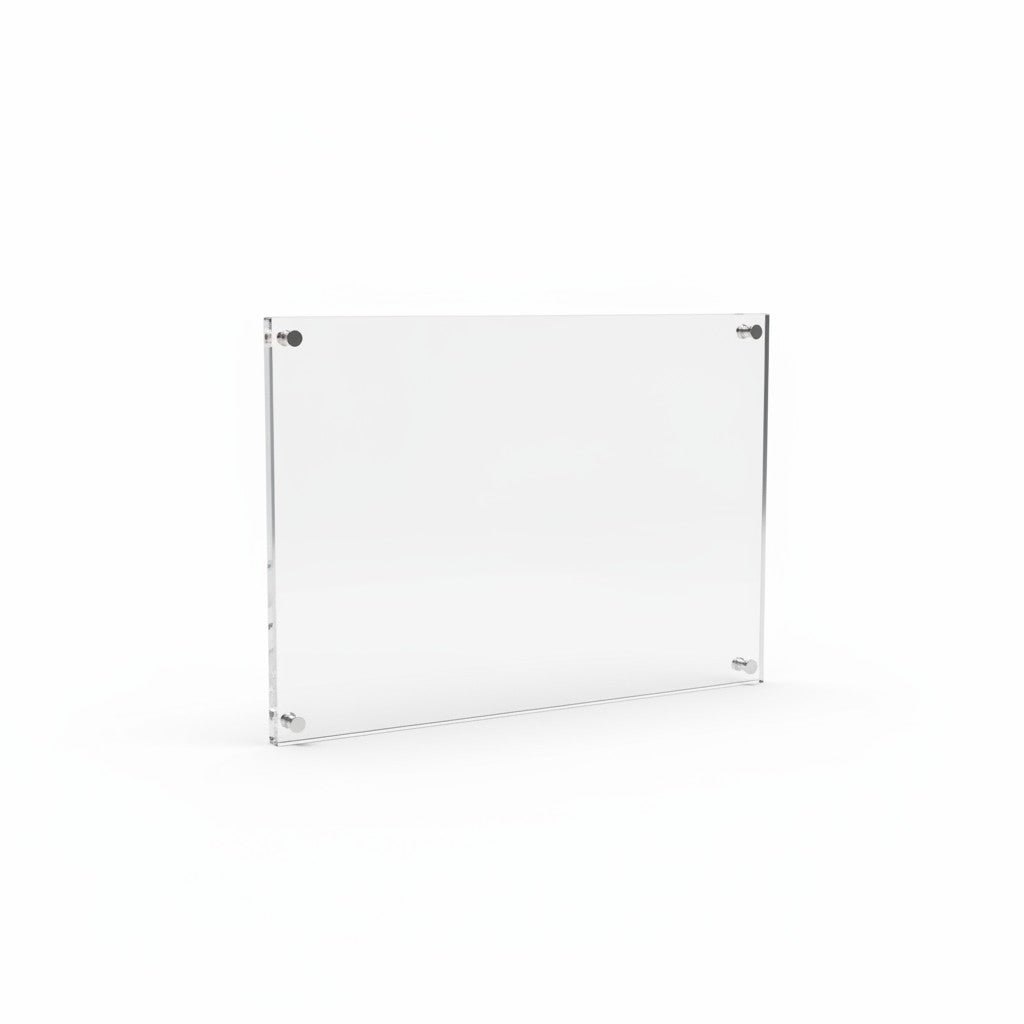 SuperSellerS A4 clear acrylic magnetic sign holder for professional display of menus, photos, and signage.