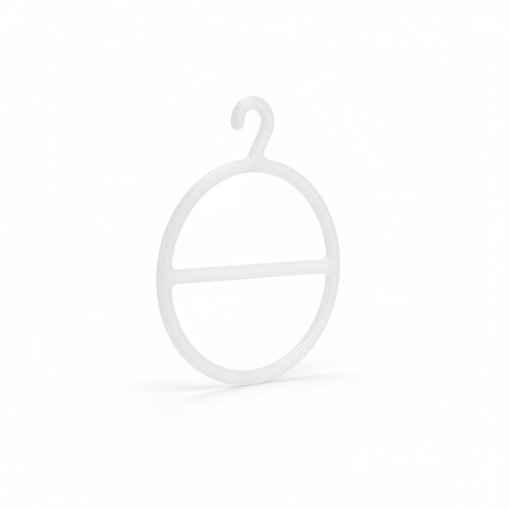 SuperSellerS transparent circular scarf hanger with a hook, 10 cm diameter, ideal for retail display