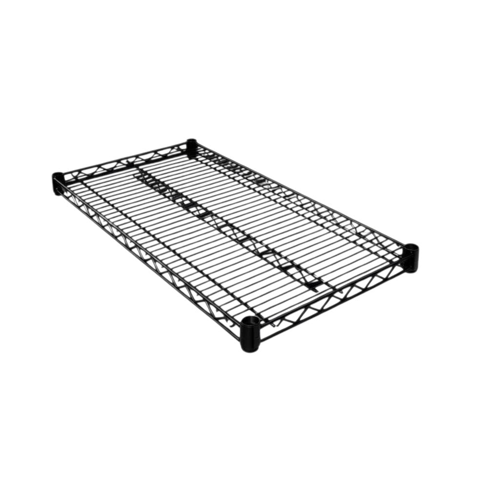 SuperSellerS Tubo svørt tráðhilla 91 x 46 cm til modularar reolskipanir við festum