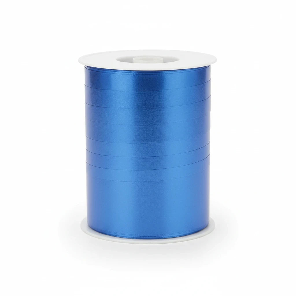 SuperSellerS turquoise matte metallic gift ribbon roll, 10 mm wide, 250 meters long for decorative gift wrapping.