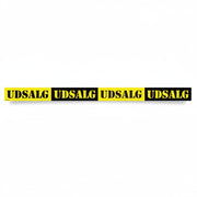 SuperSellerS 120 cm sjálvlímandi vindeygastrimil við UDSALG-teksti í svørtum og gulum til útsøluátøk.