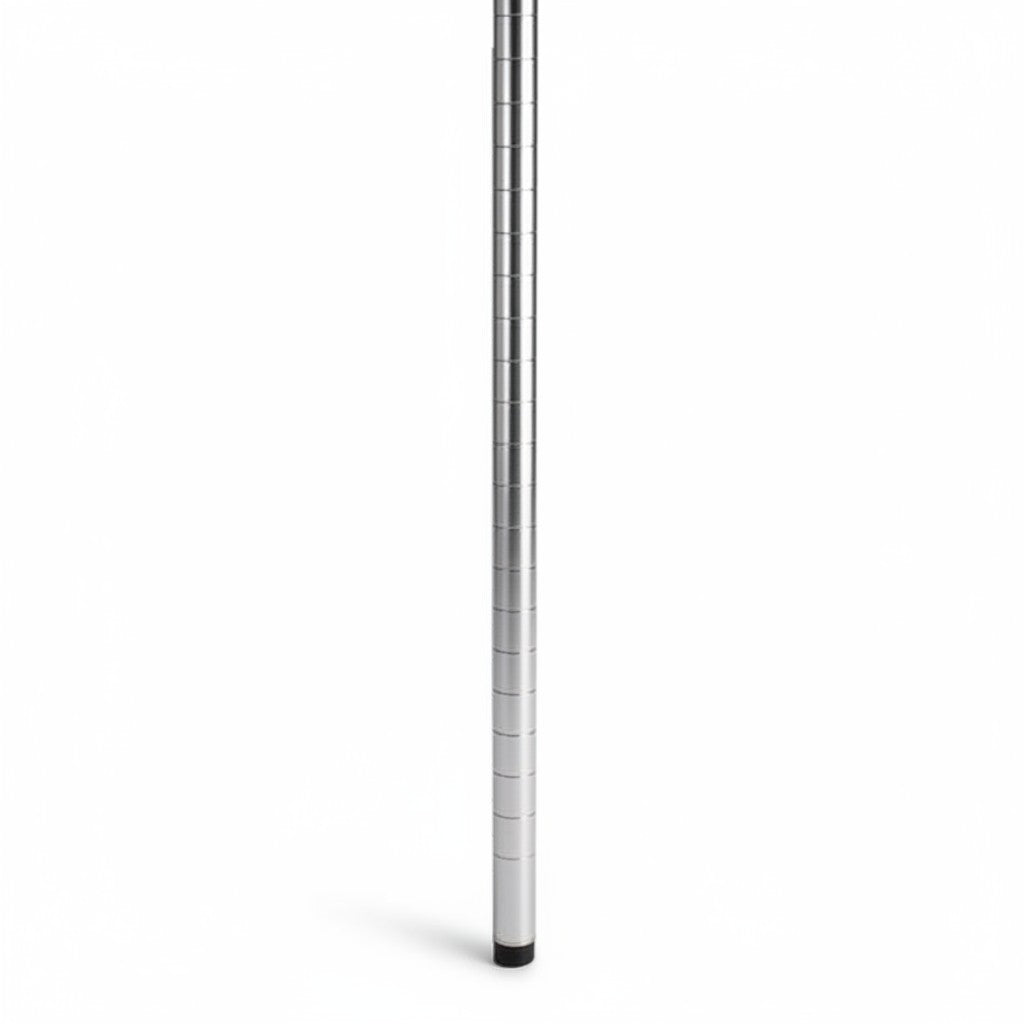 SuperSellerS 200 cm white shelving post with adjustable leveling foot for retail display systems