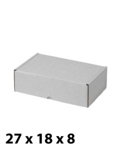 Hvid papkasse (H 8 cm.)