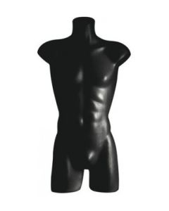 Basic, torsooverdel m. lår, herre, sort, bryst 95, talje 74, højde 87 cm (Serie 5000)