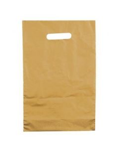 Guldfarvet plastikpose 22x30 cm