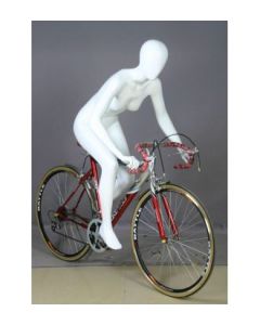 *Nedsat* Sport damemannequin, cykelrytter - hvid