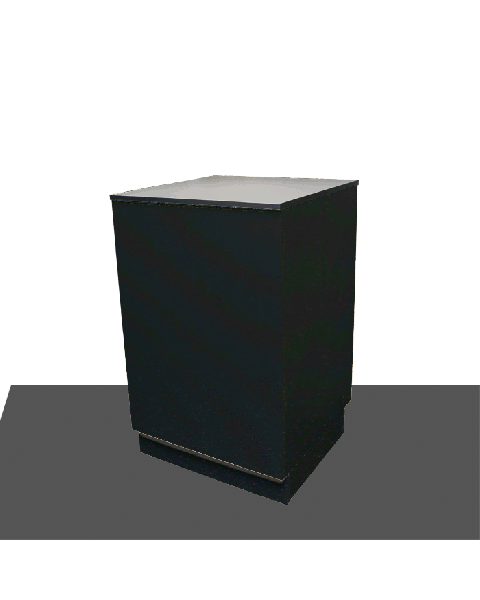 Basis Disk sort med 2 hylder. 60 x 60 x H96 cm