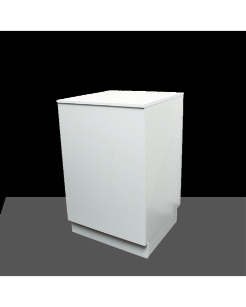 Basis Disk hvid med 2 hylder. 60 x 60 x H96 cm