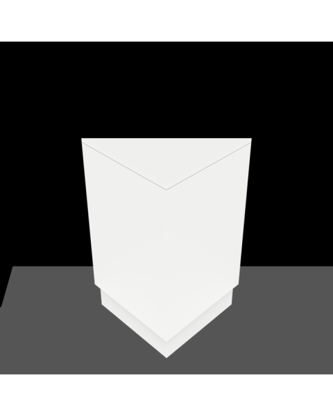 Basis Disk hvid, hjørnemodul  60 x 60 x H96cm