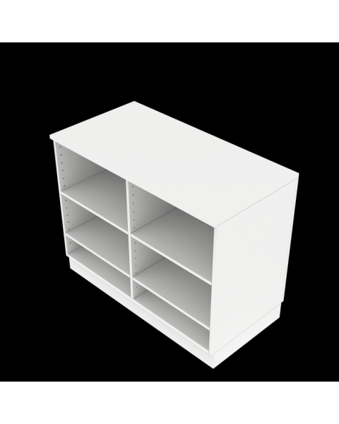 Basis Disk hvid med 4 hylder. 118 x 60 x H96 cm