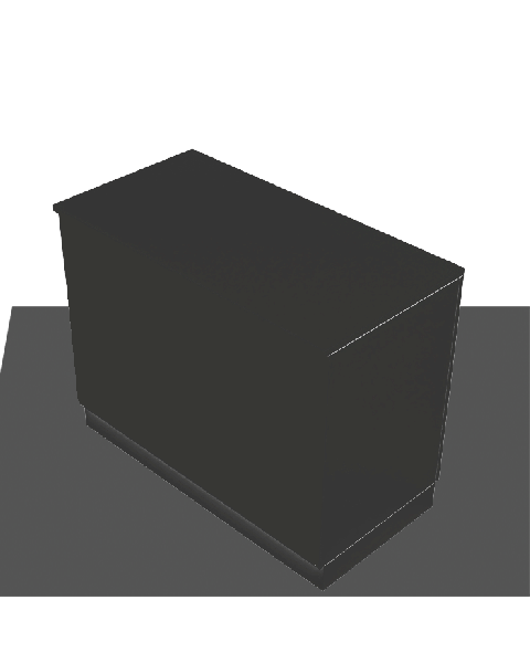 Basis Disk sort med 4 hylder. 118 x 60 x H96 cm