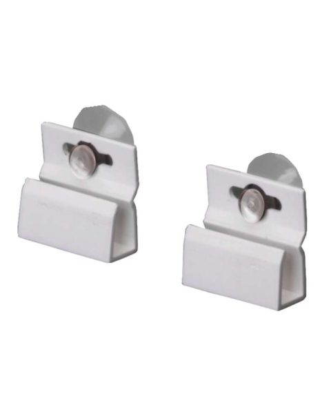 Clips m/ sugekop 2.5 x 2.5 cm. - sæt, skilteholder til plastrammer. Vælg farve